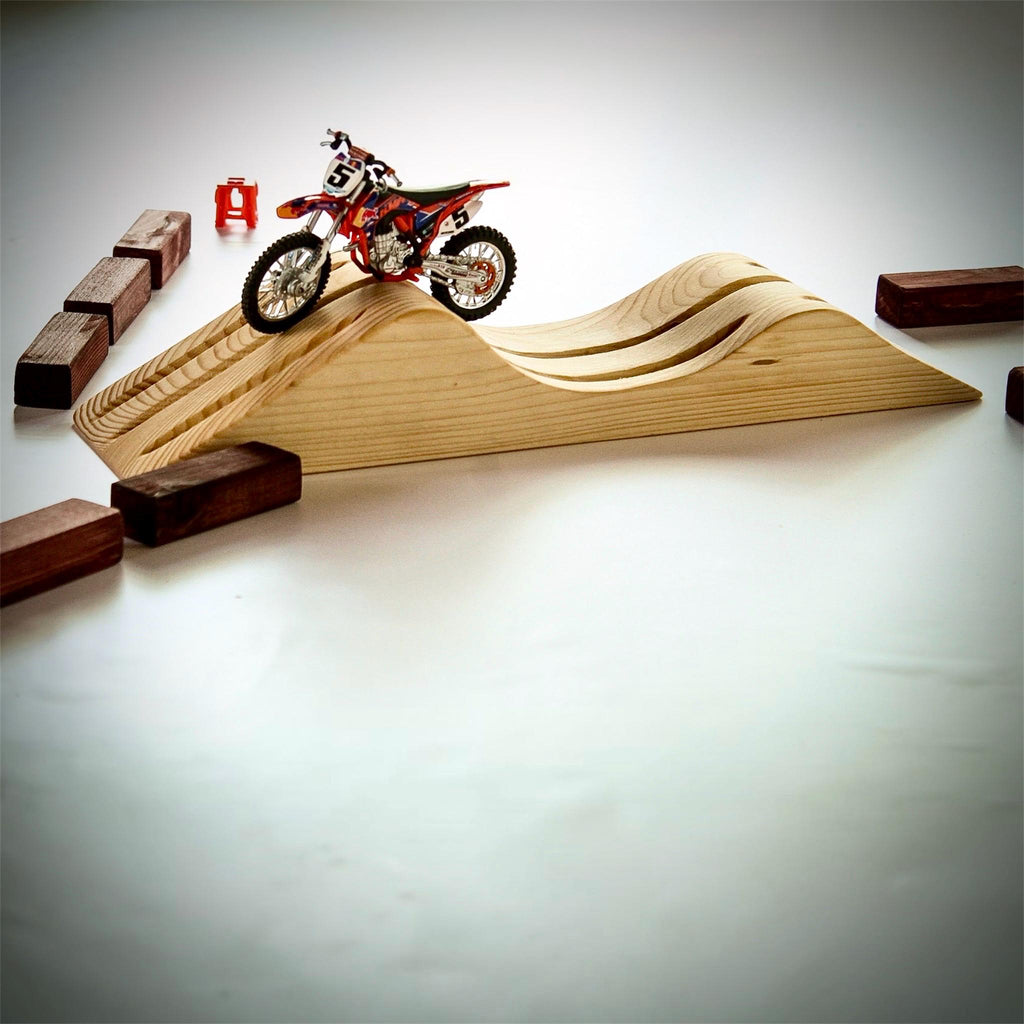 Kids motocross toy track for dirt bike play
